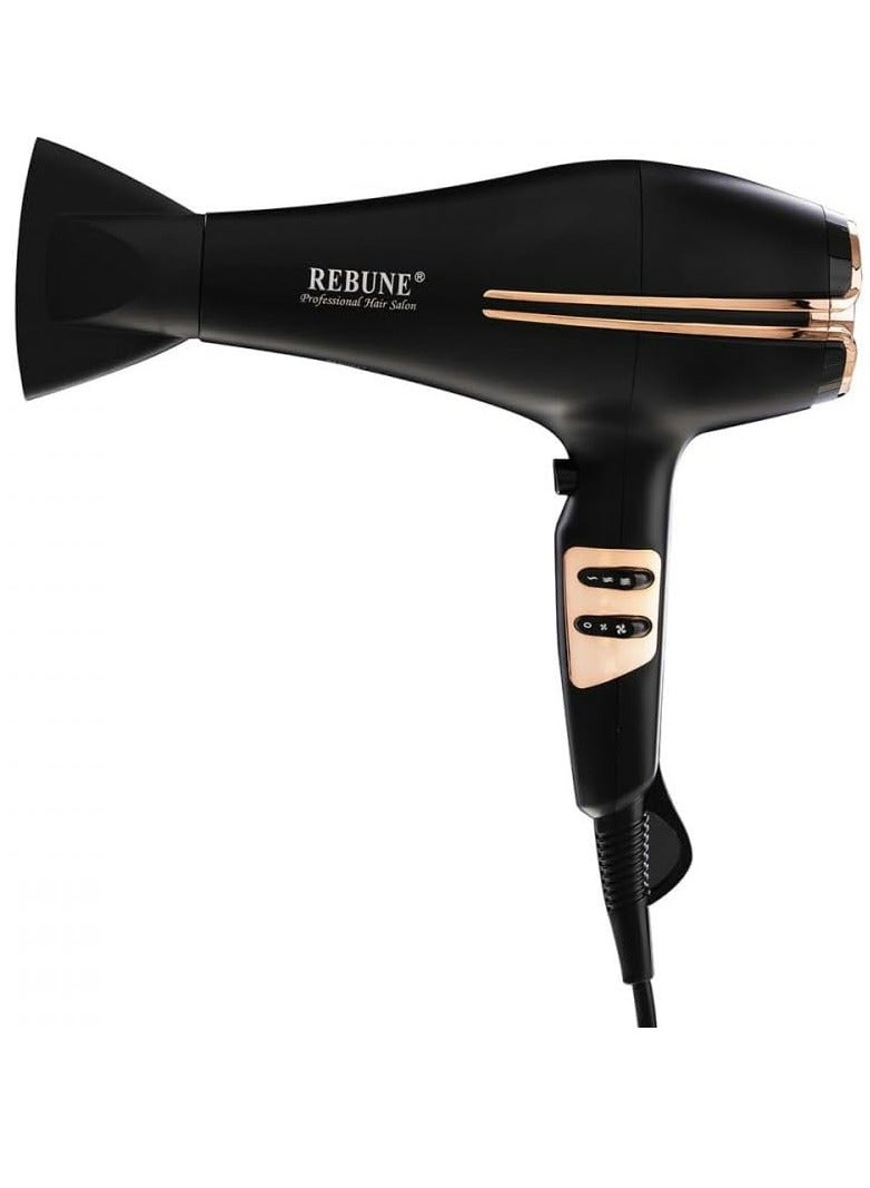 REBUNE Air Hair Dryer And Curler 2200W Black - Image 3