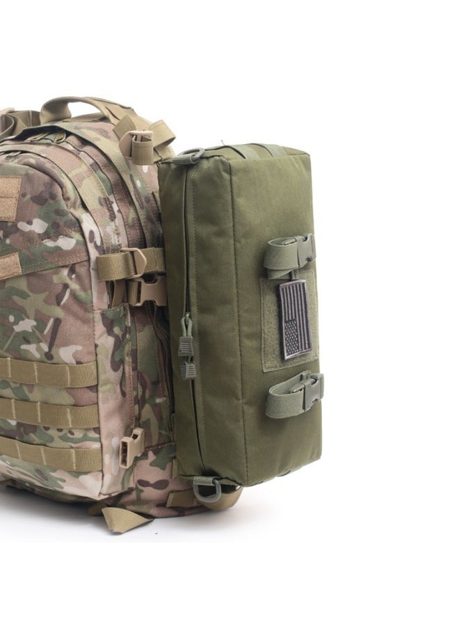 Generic Outdoor Sports Large Sundries Storage Bag Multifunctional Waist Bag Shoulder Crossbody Bag Molle Accessory Bag-Color:Black-Dimensions:10  - Image 2