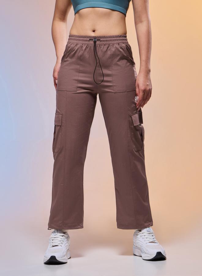Technosport Women Solid Slim Fit Sports Cargo Track Pants - Image 2
