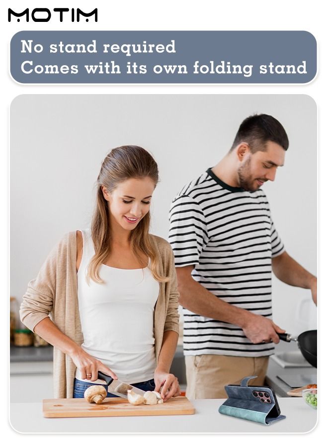 Motim Samsung S23 Ultra Case Wallet Case, Flip Leather S23 Ultra Phone Case, Shockproof Protective Kickstand, Magnetic Detachable with Wallet Card Holder Pocket for Samsung S23 Ultra Cover - Image 3