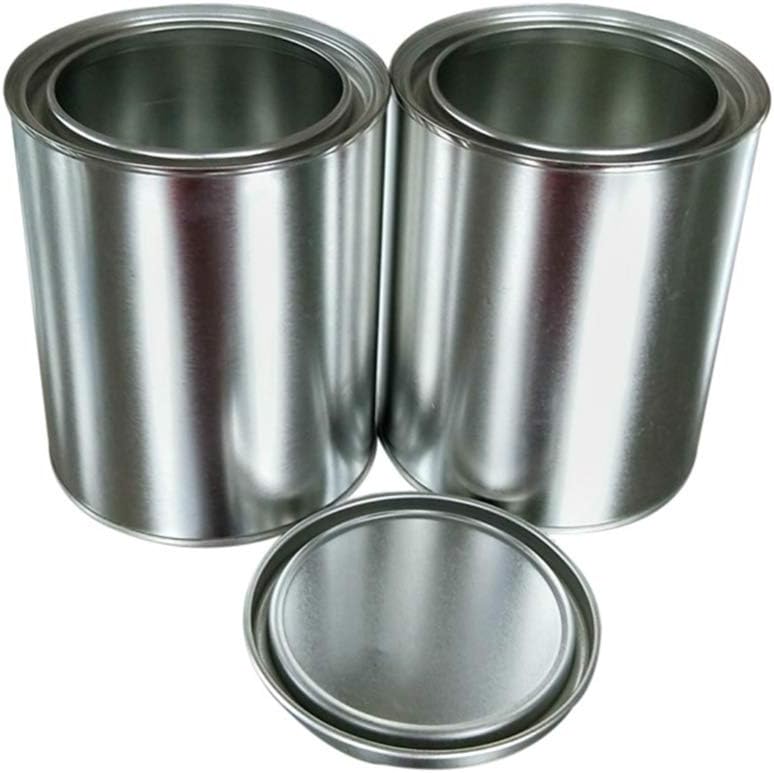 klarako 8pcs Empty Paint Tins Paint Storage Containers with Lids Iron Round Paint Can for Home Office 0.3L - Image 2