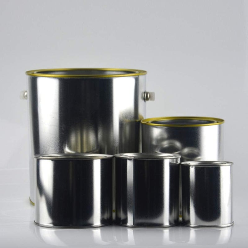 klarako 8pcs Empty Paint Tins Paint Storage Containers with Lids Iron Round Paint Can for Home Office 0.3L - Image 3
