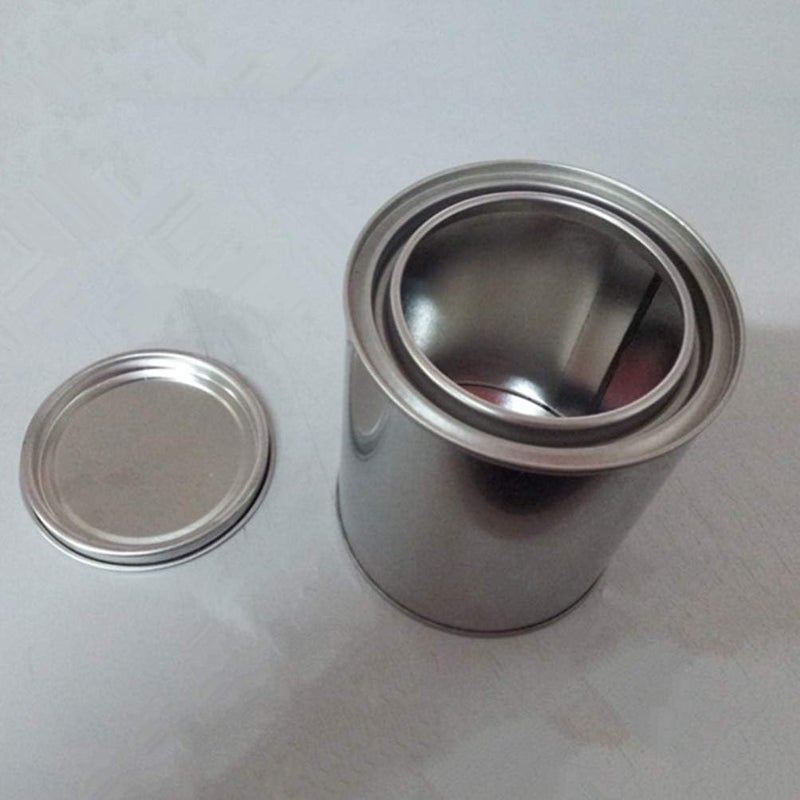klarako 8pcs Empty Paint Tins Paint Storage Containers with Lids Iron Round Paint Can for Home Office 0.3L - Image 4