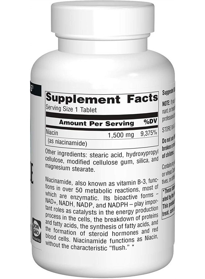 Source Naturals Niacinamide 1500mg, 100 Tabs (2 Pack) - Image 2