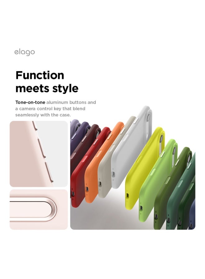 Elago Magnetic Liquid Silicone for iPhone 17 Air case cover [Camera Control Button Cover] compatible with MagSafe Shockproof - Light Pink - Image 4