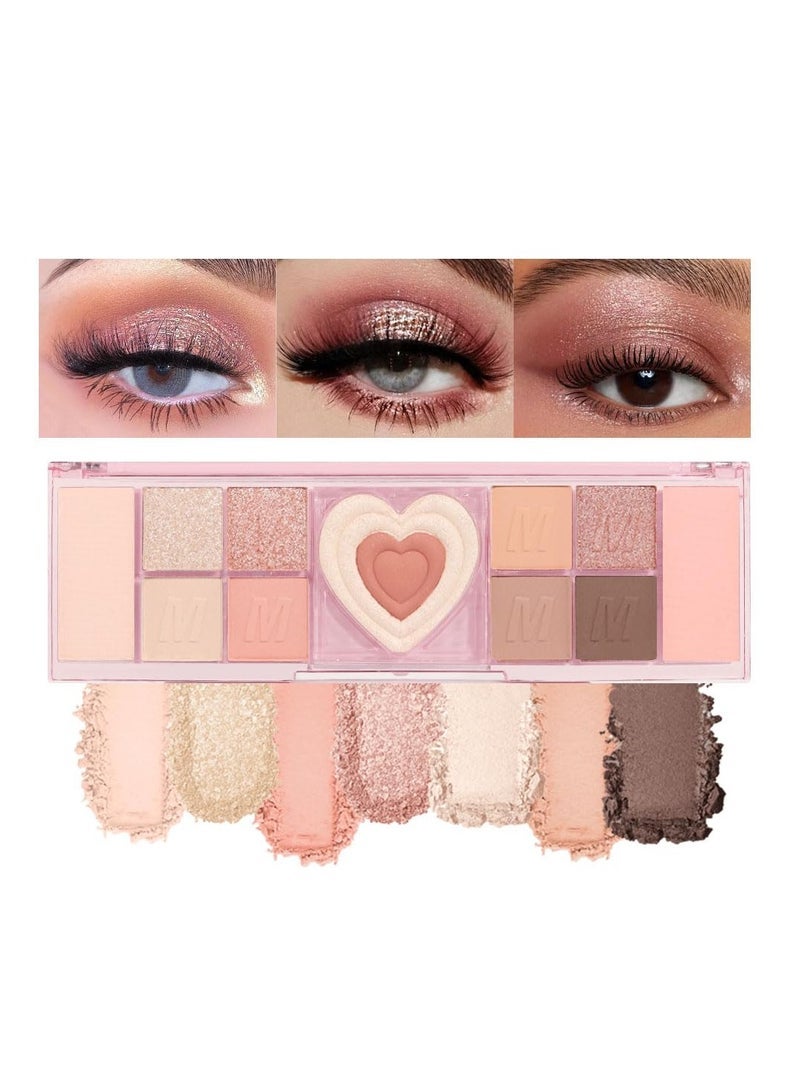 Captaintech Girds Colorful Matte Shimmer Eyeshadow Palette Eyeshadow Palette for Daily Makeup High mented Naturing-Looking Ultra-Blendable Long Lasting Waterproof Eyeshadow Palette - Image 1