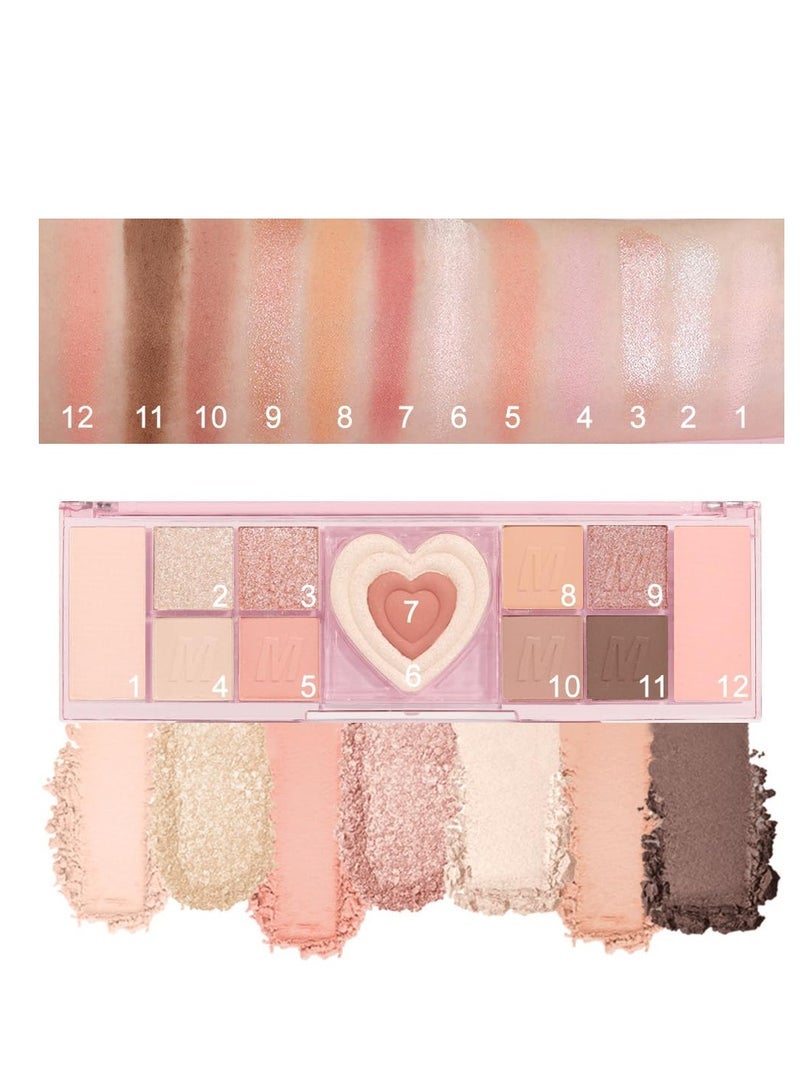 Captaintech Girds Colorful Matte Shimmer Eyeshadow Palette Eyeshadow Palette for Daily Makeup High mented Naturing-Looking Ultra-Blendable Long Lasting Waterproof Eyeshadow Palette - Image 4