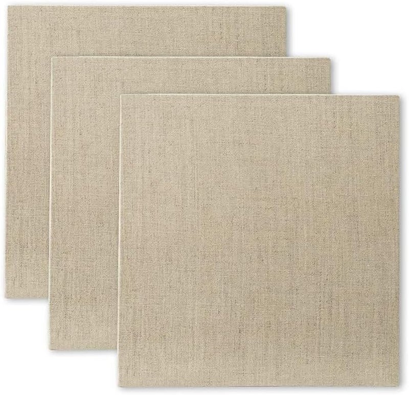 Senso Clear Primed Linen Panels - 12x12-3 Pack of Panels for Painting Oils, Acrylics, Pastels and More - Image 2