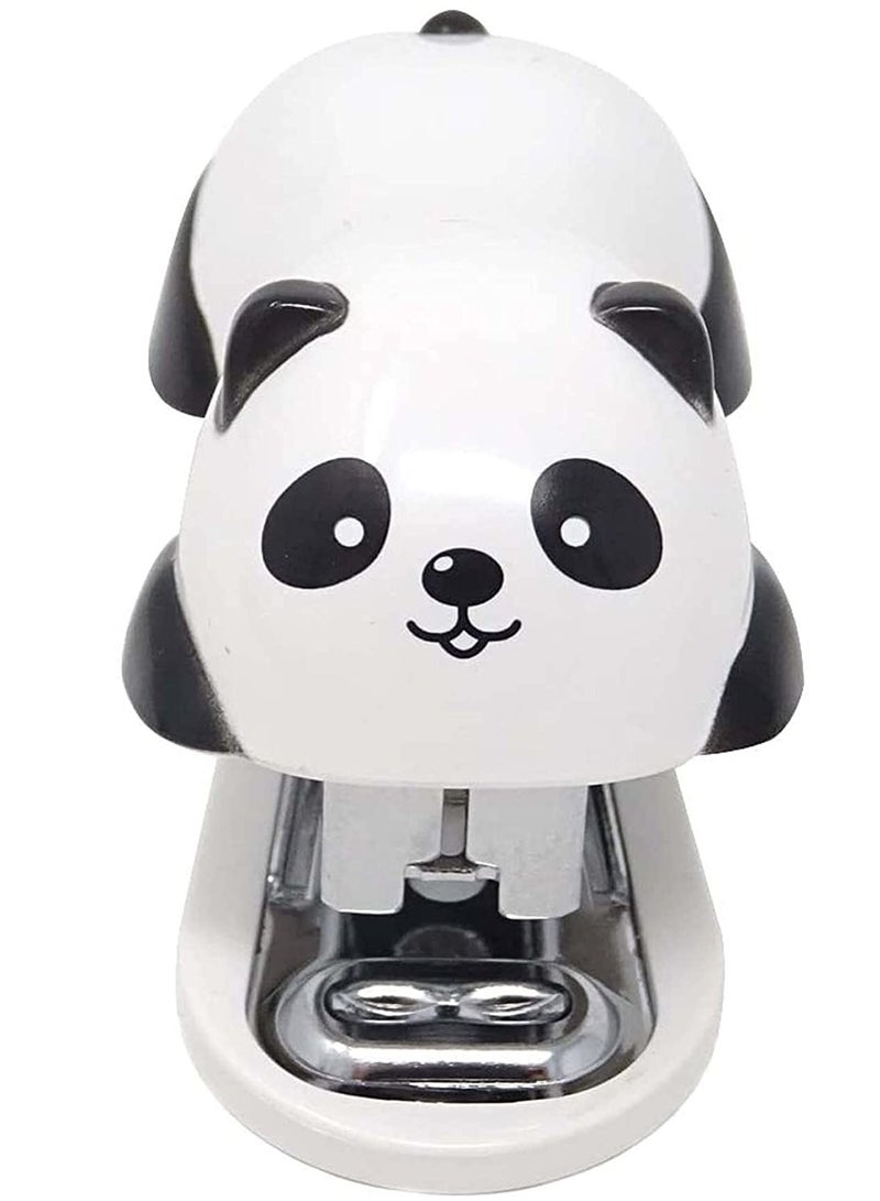 Generic Portable Mini Panda Desktop Stapler Set with 1000PCS No.10 Staples Durable Standard Staplers for Office School Home or Travel  - Image 2