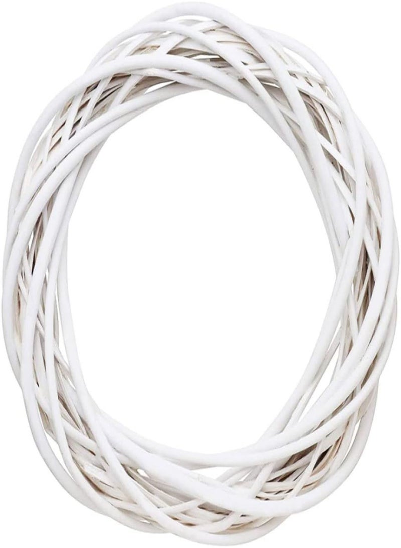 GGOOT Wicker Wreath Decor Christmas Rattan Vine Ring Floral Hoop Natural 10cm Ornaments Craft Accessories, Wicker Wreath Decor, Christmas Rattan Wreath, Christmas Wicker Ring  - Image 1