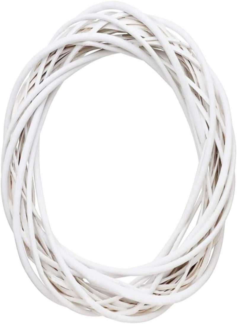 GGOOT Wicker Wreath Decor Christmas Rattan Vine Ring Floral Hoop Natural 10cm Ornaments Craft Accessories, Wicker Wreath Decor, Christmas Rattan Wreath, Christmas Wicker Ring  - Image 3