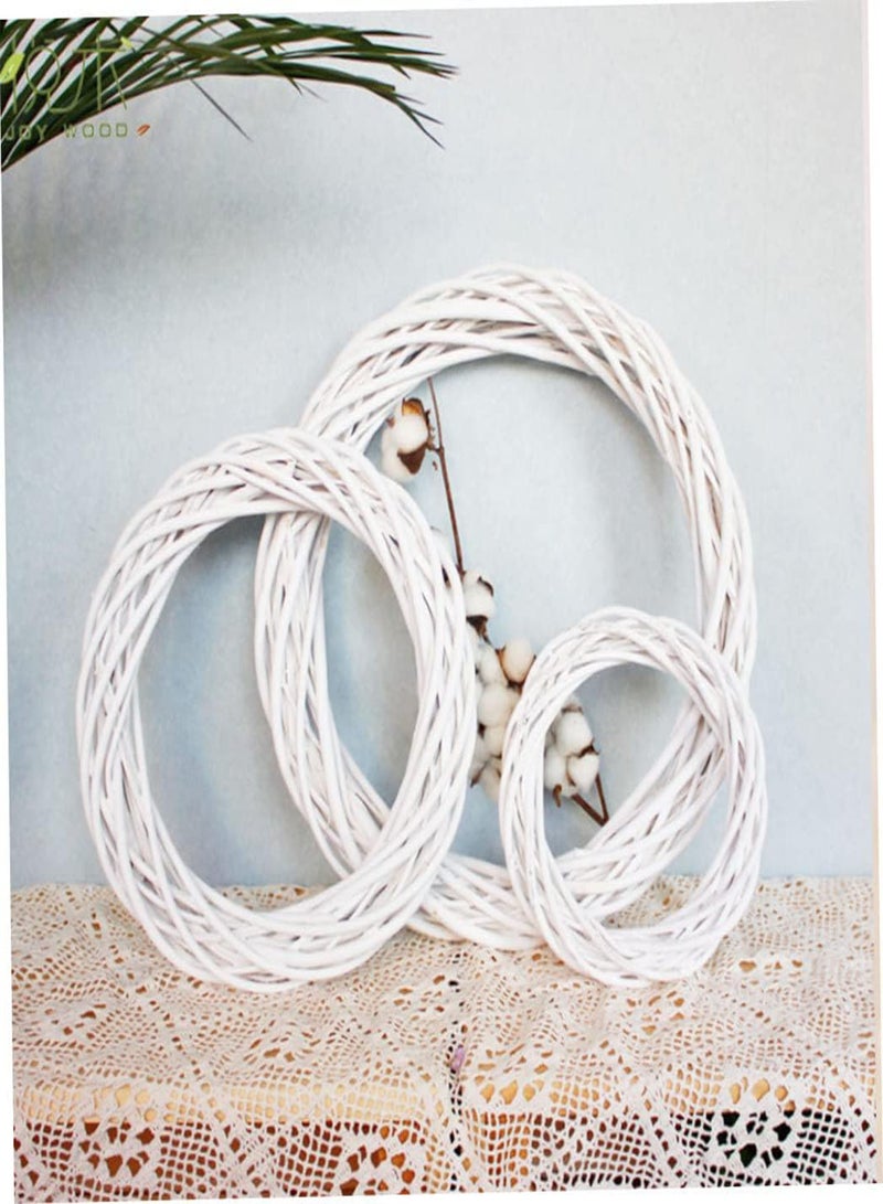 GGOOT Wicker Wreath Decor Christmas Rattan Vine Ring Floral Hoop Natural 10cm Ornaments Craft Accessories, Wicker Wreath Decor, Christmas Rattan Wreath, Christmas Wicker Ring  - Image 5