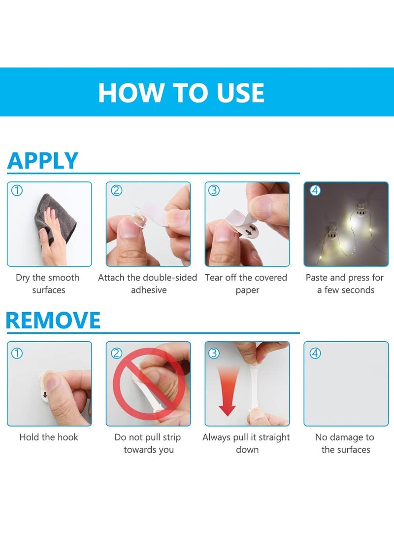 Damage-Free Adhesive Wall Hooks for Home and Dorm Organization, 20 Small and 6 Medium Utility Hooks for Easy Hanging - Image 5