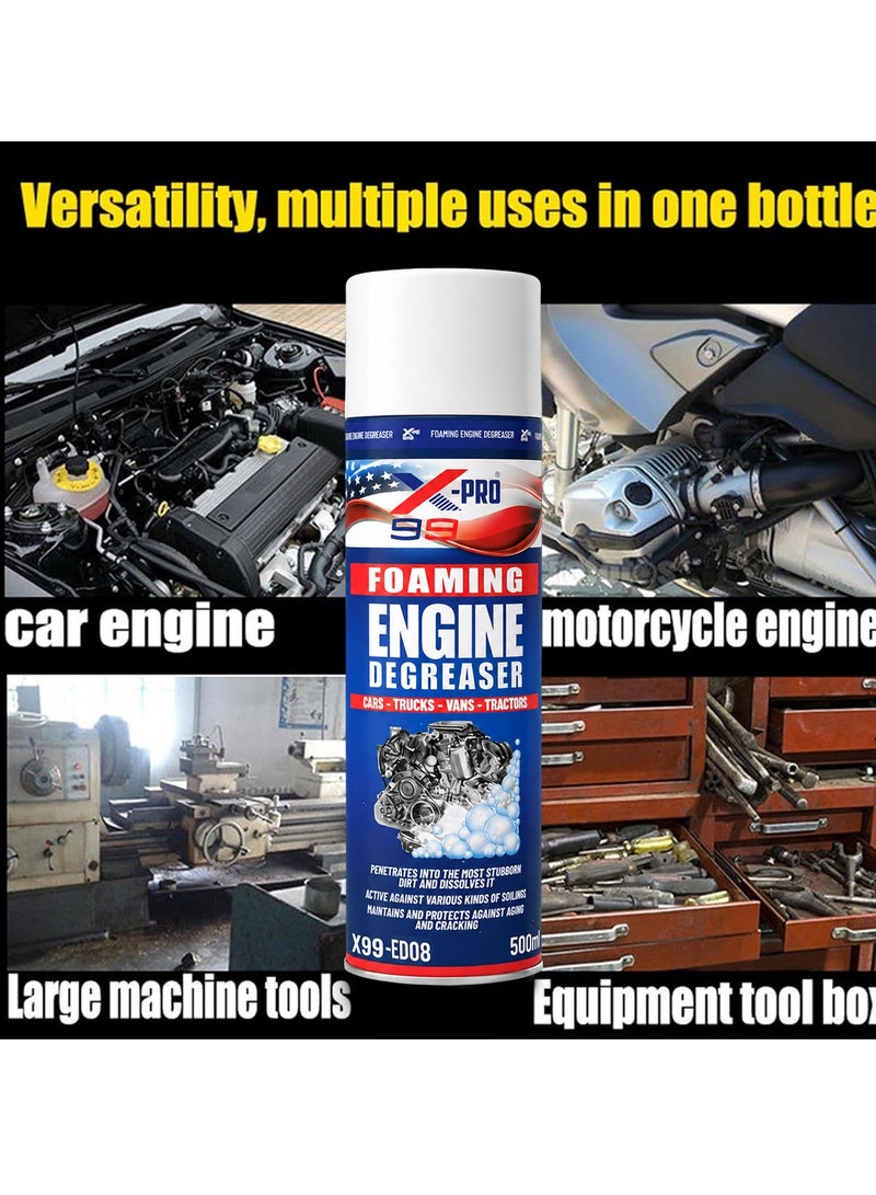 X Pro 99 X-PRO 99 Foaming Engine Degreaser X99-ED08 500ml Engine Cleaner Foam for Cars Trucks Vans Tractors Motorcycles Heavy Equipment Grease Oil Dirt Grime Removal Automotive Maintenance Cleaning Spray.ERPC 38223 - Image 5
