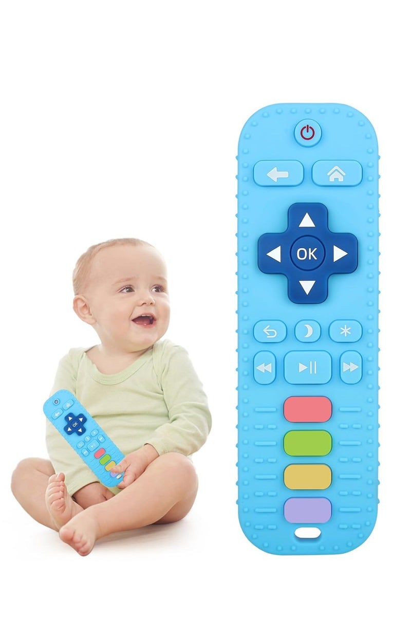 MUMS PLANET Baby Teether Toy in Remote Control Shape – Safe Silicone Teething Toy for Infants – Lightweight and Easy to Carry – Educational Baby Toy for Color Learning – Safe Sensory and Motor Skill Development Toy - Image 1