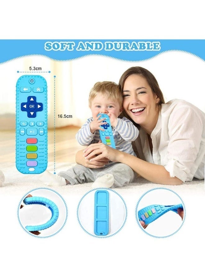MUMS PLANET Baby Teether Toy in Remote Control Shape – Safe Silicone Teething Toy for Infants – Lightweight and Easy to Carry – Educational Baby Toy for Color Learning – Safe Sensory and Motor Skill Development Toy - Image 2