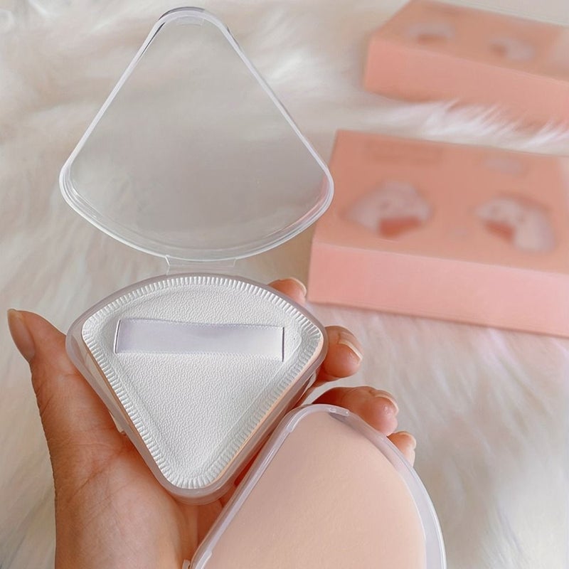 Transparent Storage Box For 50 Triangular Powder Puffs Dustproof - Image 5