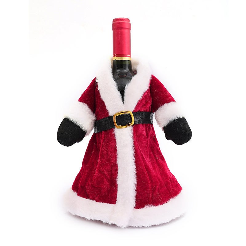 New Christmas Decorations Dress Dress Wine Bottle Set Creative Christmas Wine Set Home Dining Table Decoration - Image 5