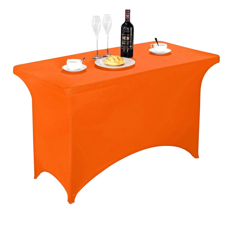 LZY Spandex Fitted Stretch Table Cover for 4ft or 6ft or 8ft Folding Table Rectangular Cocktail Tablecloth Perfect for Party or Banquet