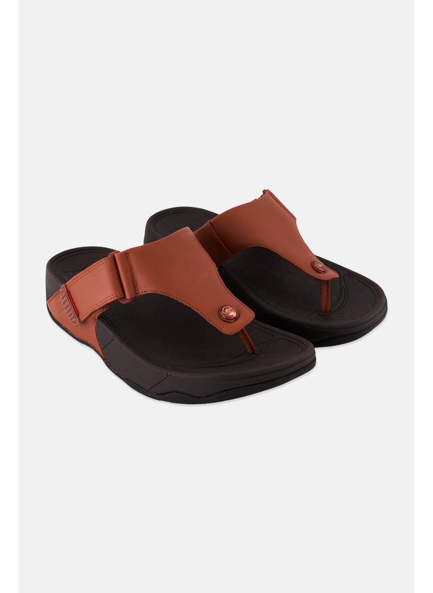 FitFlop Men Trakk II Slip On Sandals, Brown  - Image 1