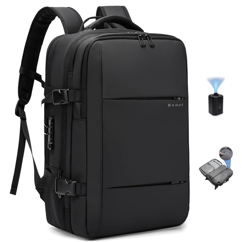 BANGE Air Vacuum Backpack with PumpSeal Air Packing Vacuum System Compression with Anti Theft Lock Expandable Large Capacity Backpack for Travel - Image 2