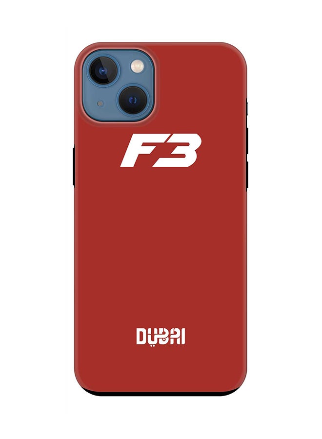 Tough Pro Series Case for Apple iPhone 14 Plus Case Dual Layer hybrid PC & TPU Customized Mobile Cover Shield with inner TPU protection Matte Finish - Faz3 Dubai Red