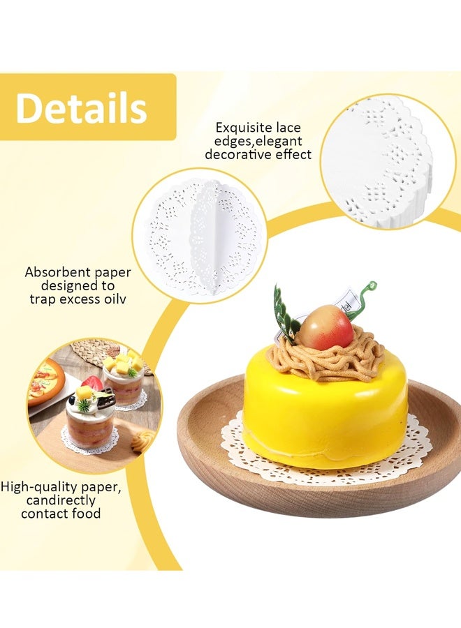 280 Pcs 3.5 Inch Round White Paper Doilies, Disposable Placemats for Cakes Desserts Wedding Party - Image 3