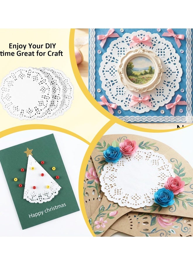 280 Pcs 3.5 Inch Round White Paper Doilies, Disposable Placemats for Cakes Desserts Wedding Party - Image 4