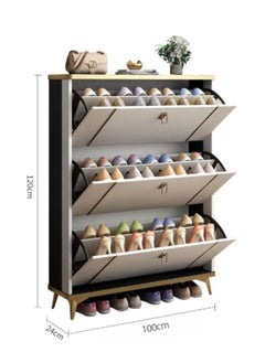 Shoe Rack Cabinet in Double Tipping, Shoe Cabinet 3 Flipping Doors Large Capacity Shoe Storage Wooden Shoe Rack Free Standing Organizer For Entryway Hallway Entrance - pzsku/Z52123FAC4D9DEE18DD18Z/45/_/1717484436/25755b05-ae2c-45ea-8d41-627e48c2a3e2