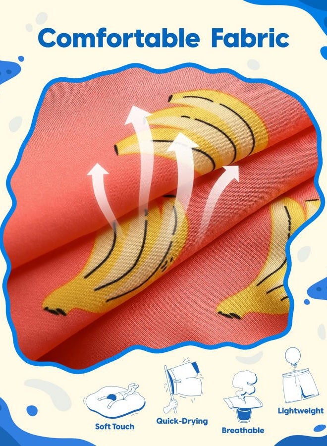 MAAMGIC Boys Swim Trunks Toddler Swim Shorts Little Boys Bathing Suit Swimsuit Toddler Boy Swimwear, Banana Orange, 5-6 Years - Image 5