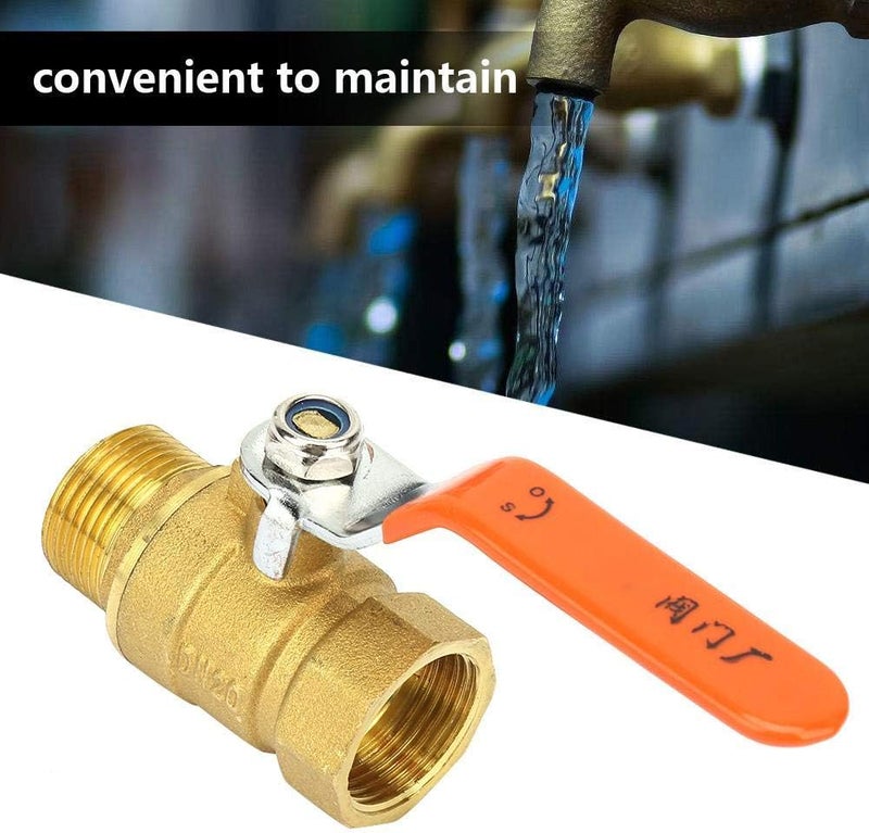 Focket Ball ValveDN20 34 inch Thread Male and Female Brass Pipe Versatility Antirust Ball Valve Shut Off Switch Control HandleExtensive Industrial Use - Image 2
