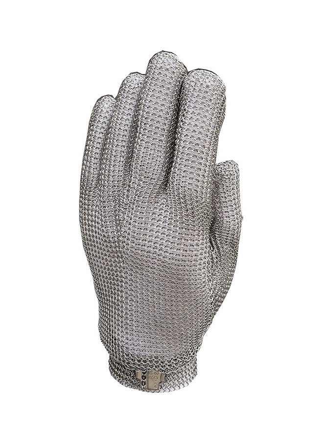 NIBEMINENT Knife Cut Resistant Chain Protective Glove Silver 25cm - Image 1