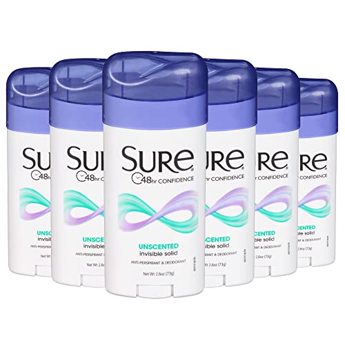 SURE Antiperspirant Deodorant Solid Unscented 26 Ounce Pack of 6 - Image 1