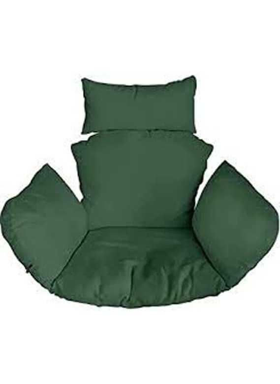 ANAND INDIA GROUPS ANAND INDIA GROUPS Polyester Designer Cushion for Hanging Basket Swing Chair for Outdoor Egg Swing ChairGarden Swing Seat Padded Pillow Cushion Dark Green 