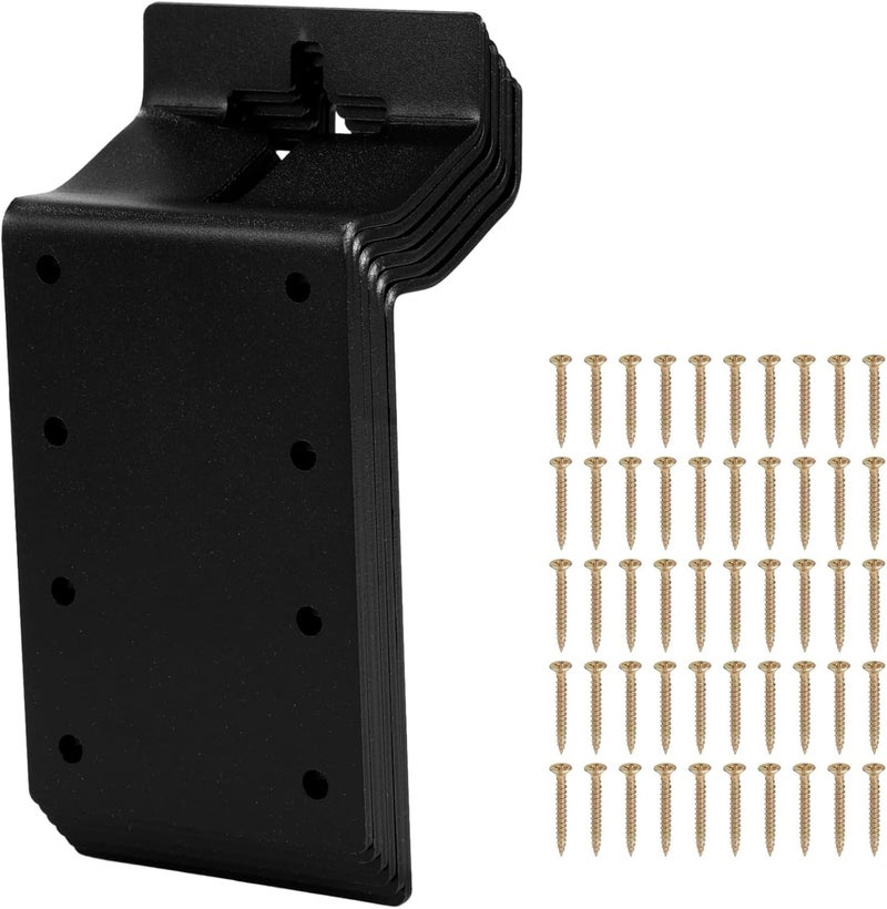 6 Pcs T Post Bracket with 50 Screws, Stainless Steel Mounting Bracket, Heavy Duty T-Post Target Mount, T Shape Pole Bracket for Fences, Mailboxes, Birdhouses - Image 4