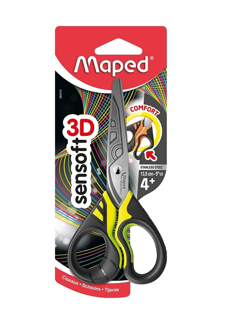 Maped مقص سينسوف مع مقابض مرنة بحجم 5 بوصة بألوان مقابض متنوعة - Image 4