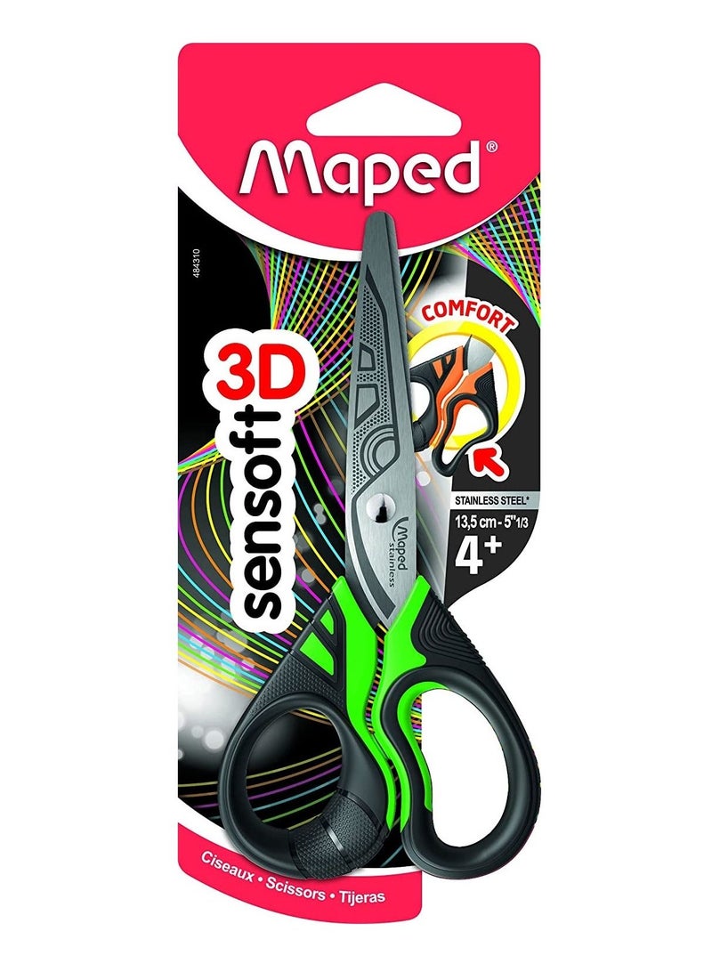 Maped مقص سينسوف مع مقابض مرنة بحجم 5 بوصة بألوان مقابض متنوعة - Image 1