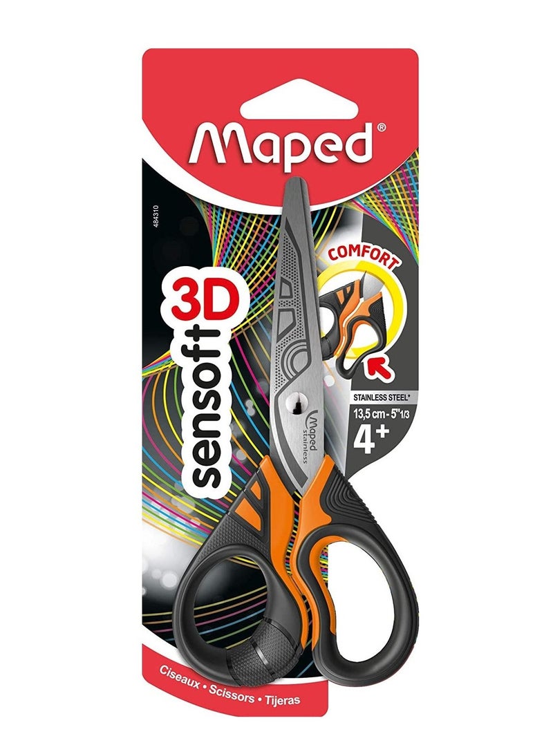 Maped مقص سينسوف مع مقابض مرنة بحجم 5 بوصة بألوان مقابض متنوعة - Image 2