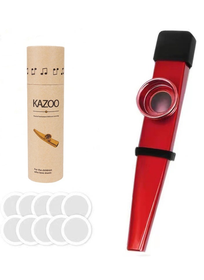 CY - Metal Kazu Flute Instrument With Flute Tube+16 Flute Film+Dust Cover - Image 1