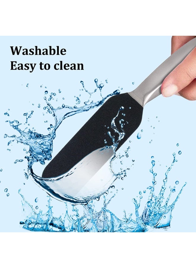 أجهزة إزالة أقدام الفولاذ المقاوم للصدأ مزدوجة الجانب ، أجهزة غسيل أقدام محترفة للجلد الميت والكعب الجاف ، أدوات إزالة أقدام قابلة لإعادة الاستخدام للأقدام الجافة والرطبة - Image 5