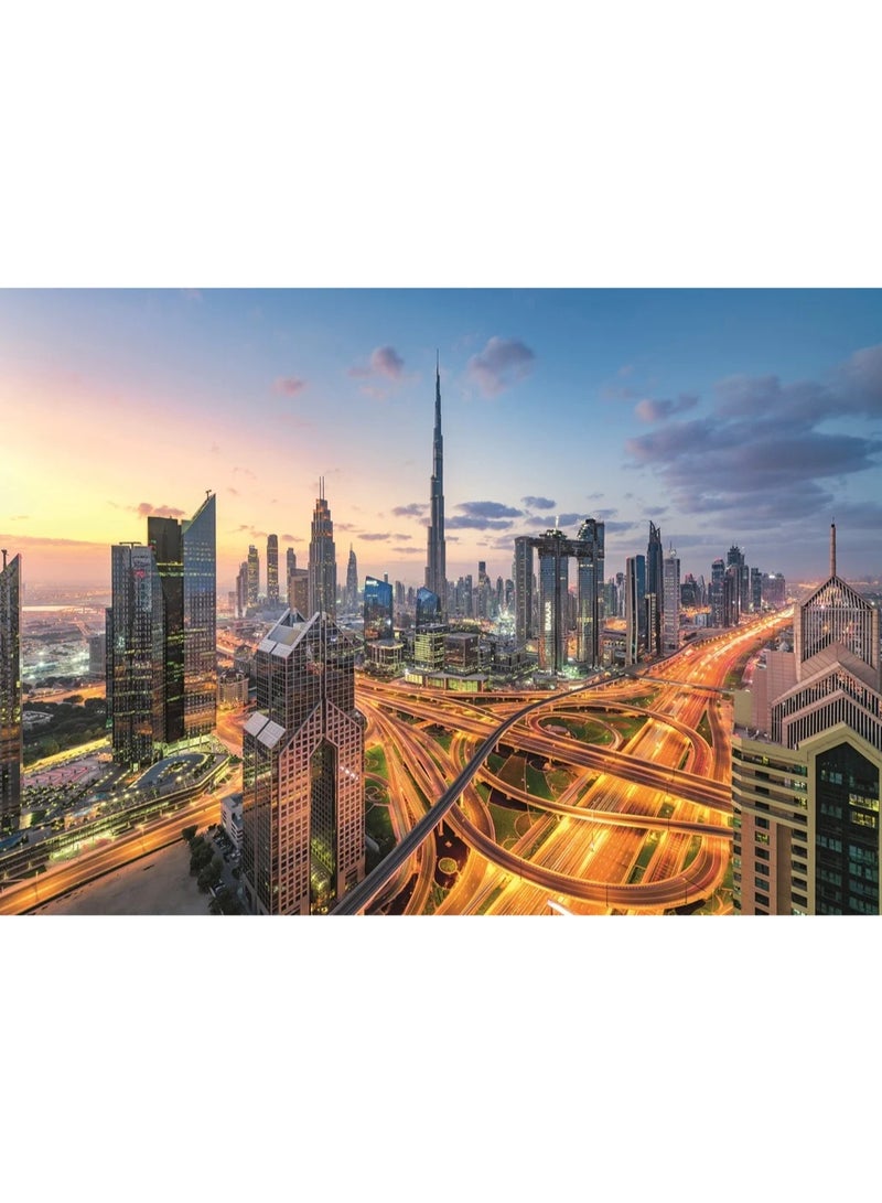 Ravensburger بازل رافنسبورجر أفق دبي 1000 قطعة - بازل عالي الجودة للبالغين والمراهقين، تركيب دقيق بتقنية سوفت كليك، فن أفق دبي المذهل، نشاط داخلي مريح كهدية | 12001745-5 - Image 1