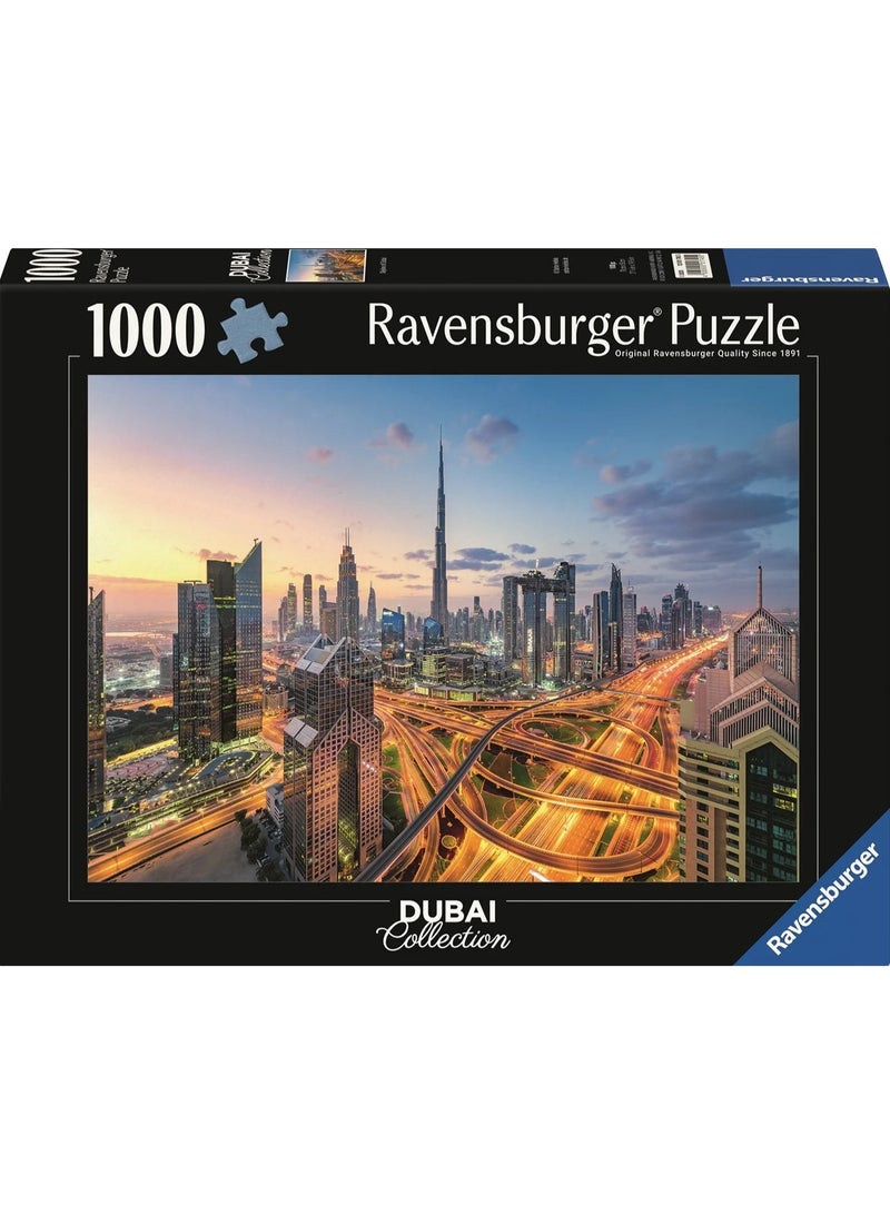 Ravensburger بازل رافنسبورجر أفق دبي 1000 قطعة - بازل عالي الجودة للبالغين والمراهقين، تركيب دقيق بتقنية سوفت كليك، فن أفق دبي المذهل، نشاط داخلي مريح كهدية | 12001745-5 - Image 2