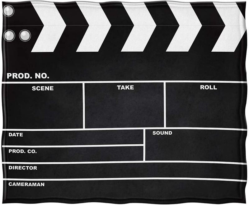 Jekeno Movie Clapboard Gifts Throw Blanket, Theater Home Film Cinema Decor Gifts Ideas for Women Men Movie Lover Adult Boy Girl Actor Director Acting Gift - Image 2