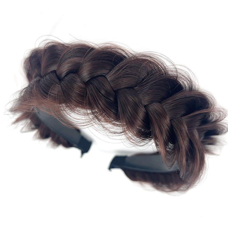 TOECWEGR Braided Headband WithTooth Wide Braid Messy Hair Hoop WomenFashion Hair Accessories
