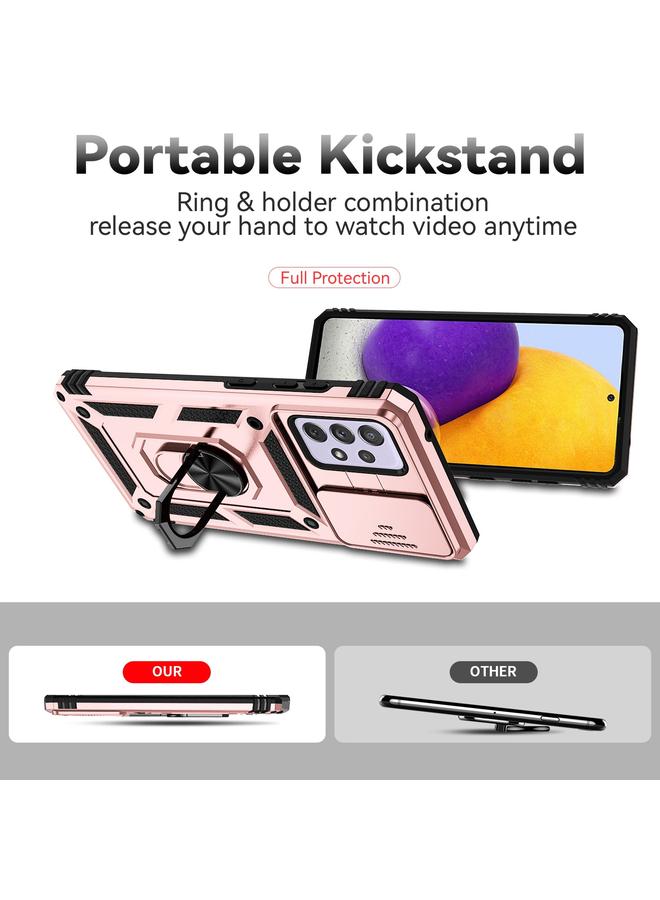 اس-توب جراب لهاتف Samsung Galaxy A52 5G / 4G مع حامل كاميرا منزلق - Image 2