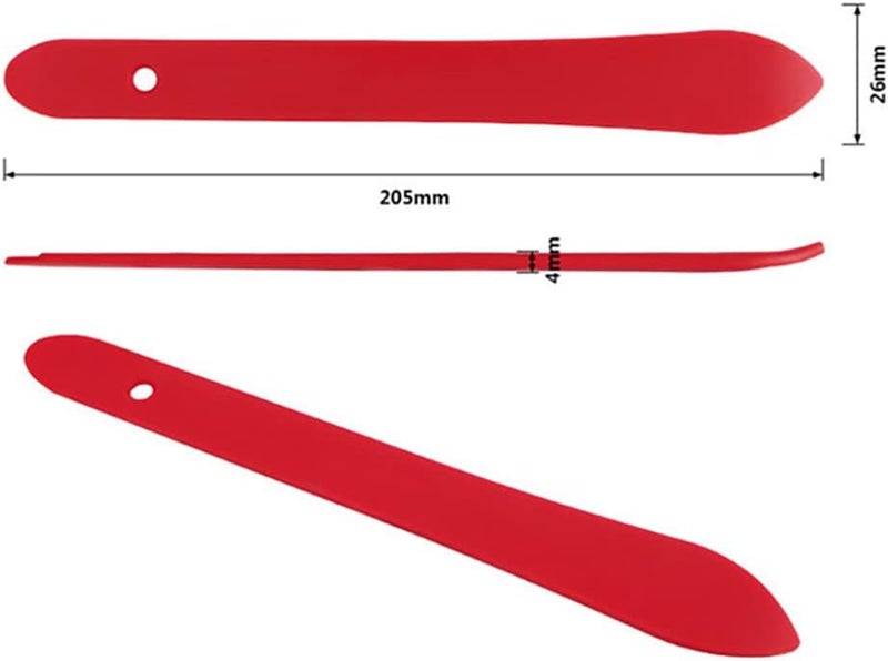 SCIENISH 19Pcs Auto Audio Trim Removal Tool Set & Clip Plier Upholstery Fastener Remover Nylon Dash Door Panel Stereo Tool (Red) - Image 2