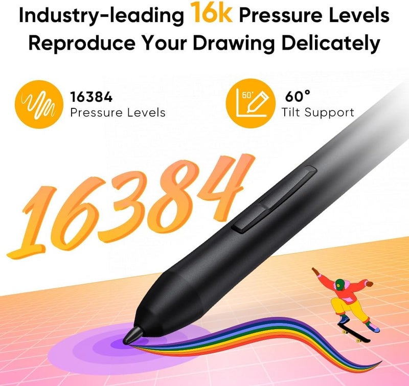 XPPen Deco 640 Drawing Tablet with 16384 Pressure Levels Sensitivity Battery-Free Stylus 6 * 4 Inch OSU Graphic Tablet for Digital Drawing Teaching Designing Editing Work for PC Mac Android - Image 2