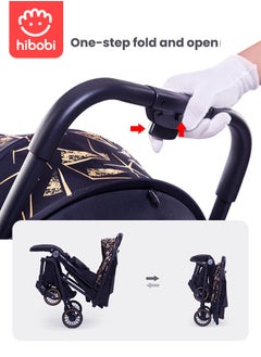 hibobi Airplane-Friendly Foldable Stroller with Three-Position Adjustable Backrest - Ideal for Children 0-3 Years  - Image 4