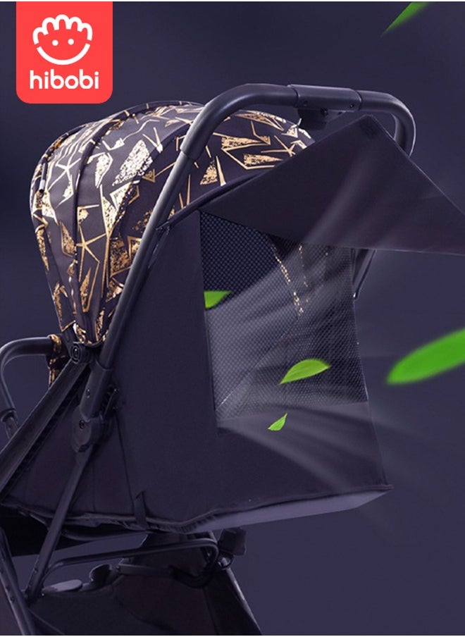 hibobi - Airplane-Friendly Foldable Stroller with Three-Position Adjustable Backrest - Ideal for Children 0-3 Years - Image 1