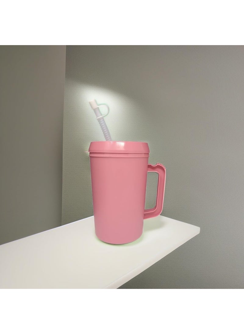 Vakly Insulated Hospital Carafe  34 oz  Hot and Cold Refillable Water Bottle  With Flexible Straw and PouringSipping Spout 1  - Image 5